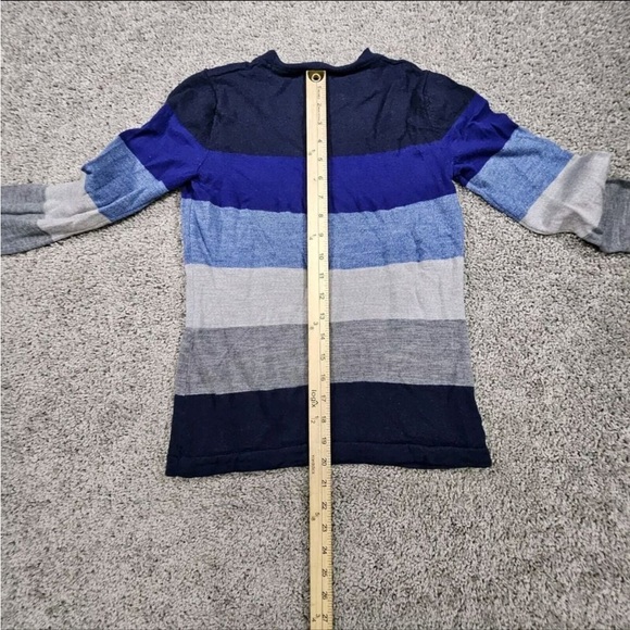 Patagonia Striped Blue Sweater 100% Merino Wool - Picture 3 of 7